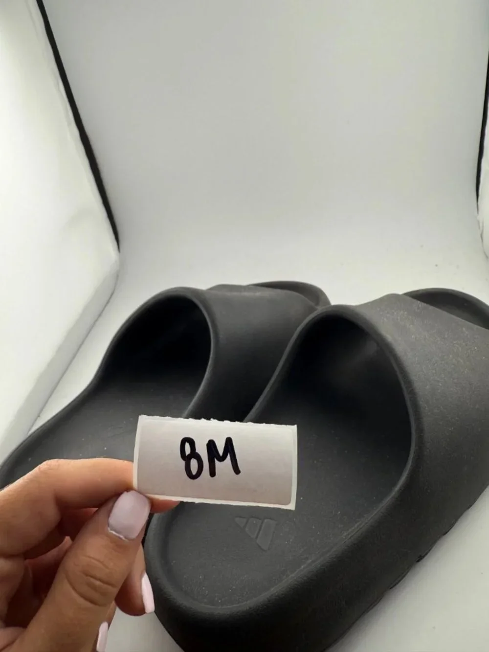 WORN Adidas Yeezy Slides “Onyx” Size 8M No Box